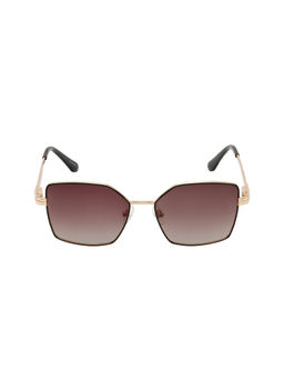 KOSCH ELEMENTE - Women Gold Black Sunglasses with Polarised Brown Lens (55)