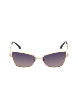 KOSCH ELEMENTE - Men Gold Sunglasses with Polarised Purple Lens (57)