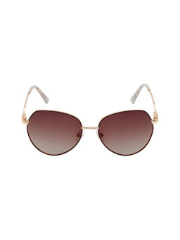 KOSCH ELEMENTE - Women Gold/Brown Sunglasses with Polarised Brown Lens (54)