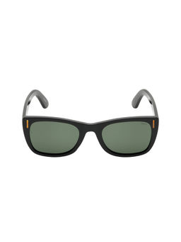 KOSCH ELEMENTE - Unisex Black/Gold Sunglasses with Polarised Green Lens (52)