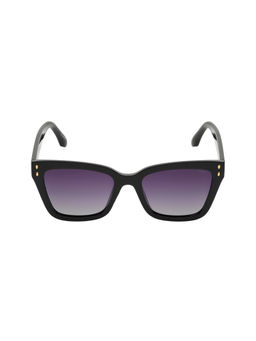 KOSCH ELEMENTE - Unisex Black Sunglasses with Polarised Purple Lens (52)