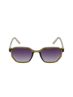 KOSCH ELEMENTE - Unisex Olive Sunglasses with Polarised Purple Lens (52)