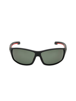 KOSCH ELEMENTE - Men Black-Red Sunglasses with Polarised Green Lens (60)