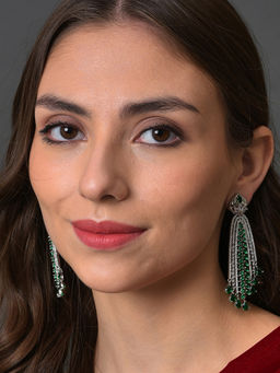 Sohi - Green Contemporary Studs Earrings