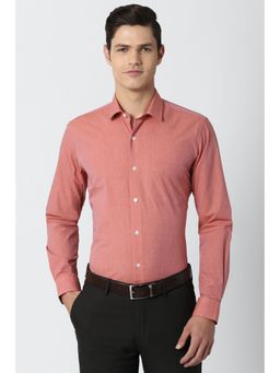 Peter England - Men Pink Full Sleeves Formal Shirt