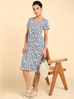 Zelena - Pregnancy and Postpartum Maternity Feeding Zipless Dress In Cotton