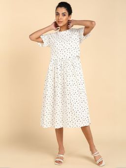 Zelena - Pregnancy and Postpartum Maternity Feeding Zipless Dress In Cotton