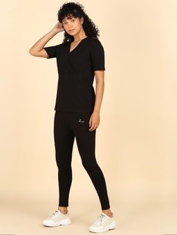 Zelena - Women Cotton Zipless Feeding Top and High Waisted Maternity Leggings (Set of 2)