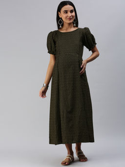 Swishchick - Black Fit and Flare Concealed Feeding Zip Maternity Dress