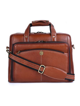 HiLEDER - Pure Ndm Leather Spacious Formal 11.5" Backpack Laptop Office Bag Tan