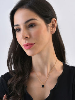 Sohi - Gold Toned Green Gold Plated Chain