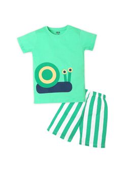 Plan B - Kids Green Snail Graphic T-Shirt with Shorts (Set of 2)