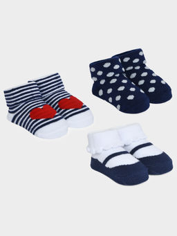 Mi Arcus - Solid Knitted Socks For Kids (Pack of 3) (0-12 Months)