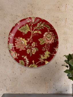 Nestroots - Ethnic Printed Wall Plate Maroon