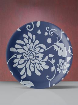 Nestroots - Indigo Flower Wall Plate Blue