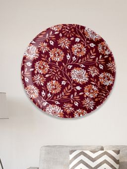 Nestroots - Ethnic Pink Floral Printed Wall Plate