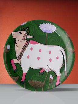 Nestroots - Pichwai Art Print Porcelain Wall Plate