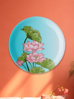 Nestroots - Pichwai Flower Print Porcelain Wall Plate