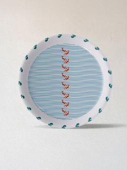 Nestroots - Sea-Inspired Symmetry Fish Art Collection Porcelain Wall Plate