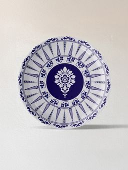 Nestroots - Elegant Blue Pottery Art For Every Space Wall Plate