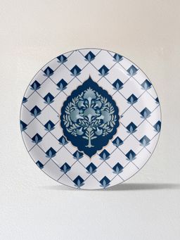 Nestroots - Elegant Blue And White Plate Blue Pottery Inspired Plate
