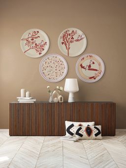 Nestroots - Nature-Inspired Art Collage For Every Room Wall Plates (Pack Of 4)
