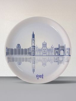 Nestroots - Urban Dreamscapes: Cityscape Mumbai Artistry Porcelain Plate