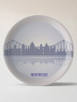 Nestroots - Urban Dreamscapes: Cityscape Kolkata Artistry Porcelain Plate