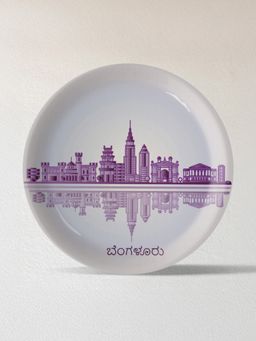 Nestroots - Urban Dreamscapes: Cityscape Bangalore Artistry Porcelain Plate