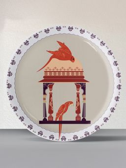 Nestroots - Harmony Of Nature And Artistry Parrot Palace Plate
