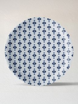Nestroots - Geometry In Everyday Art Blue Pottery Inspired Ditsy Plate