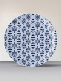 Nestroots - Geometry In Everyday Art Blue Pottery Inspired Buta Geometry Plate