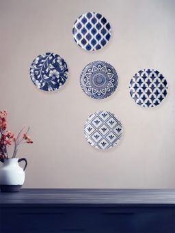 Nestroots - Mediterranean Mosaic Wall Plates (Pack Of 5)