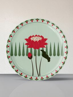Nestroots - Lotus: Symbol Of Beauty And Purity Floral Tree Plate