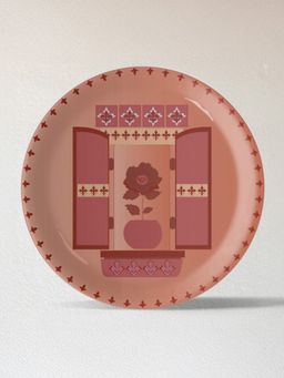 Nestroots - Vibrant Bohemian Art For Spaces Window Flower Porcelain Plate