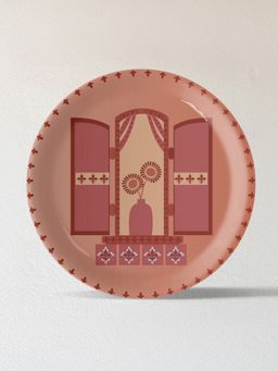 Nestroots - Vibrant Bohemian Art For Spaces Window Daisy Porcelain Plate