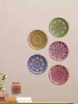 Nestroots - Zen Sanctuary Mandala Wall Plates (Pack Of 5)
