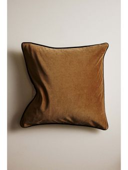 H&M - Beige Piping-Detail Velvet Cushion Cover