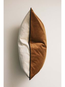 H&M - Brown Piping-Detail Velvet Cushion Cover