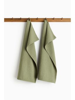 H&M - Green 2-Pack Jacquard-Weave Tea Towels