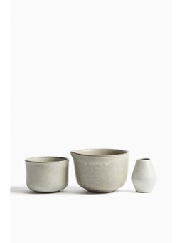 H&M - Beige Stoneware Matcha Set