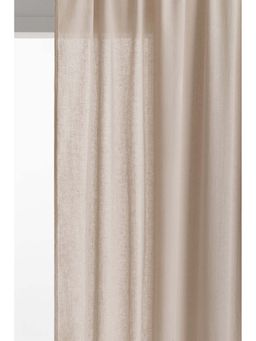 H&M - Beige 2-Pack Long Linen-Blend Curtain Lengths