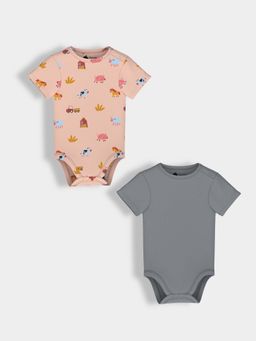 Orange Sugar - Farm Half Sleeves Bodysuit (Pack Of 2)