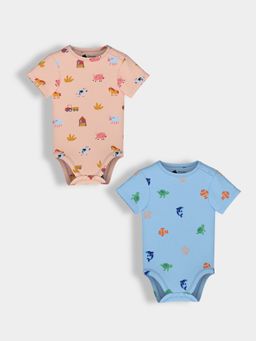 Orange Sugar - Farm Underwater Half Sleeves Bodysuit (Pack Of 2)