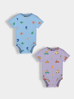 Orange Sugar - Underwater Cars Bodysuit (Pack Of 2)