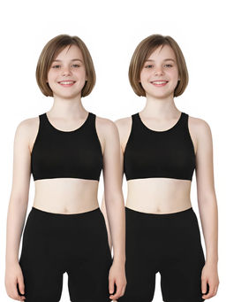 Adira - Non Padded Starter Bra - Black (Pack of 2)