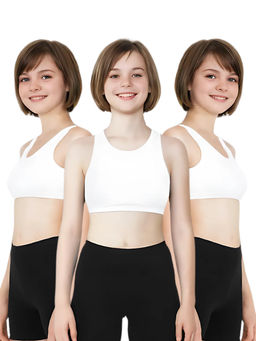 Adira - Non Padded Starter Bra - White (Pack of 3)