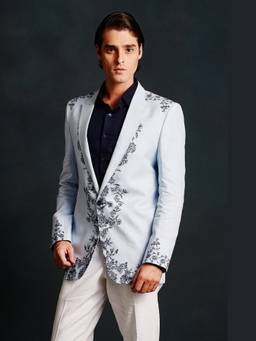 Gatsby Collection - Blue Embroidered Gc Blazer