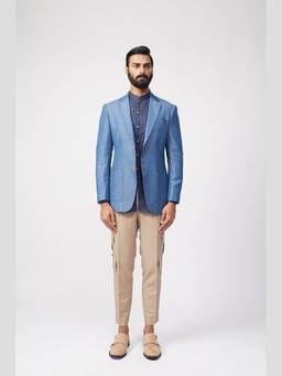 Gatsby Collection - Blue Yg Easy Chambray Blazer