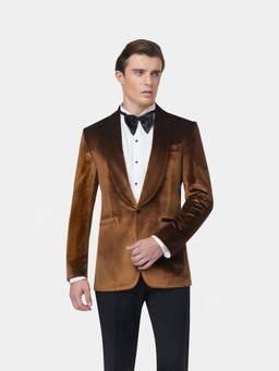 Gatsby Collection - Gold Velvet Gc Tuxedo Blazer